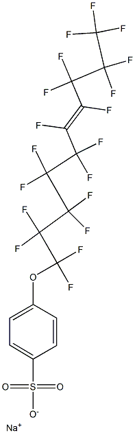 p-(Nonadecafluoro-6-decenyloxy)benzenesulfonic acid sodium salt Struktur