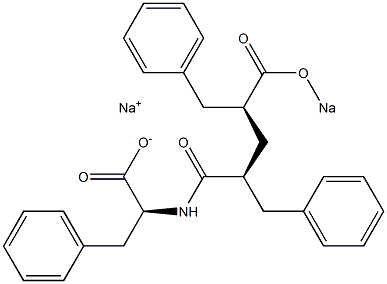 N-[(2S,4S)-2,4-Dibenzyl-4-sodiooxycarbonylbutyryl]-L-phenylalanine sodium salt Struktur