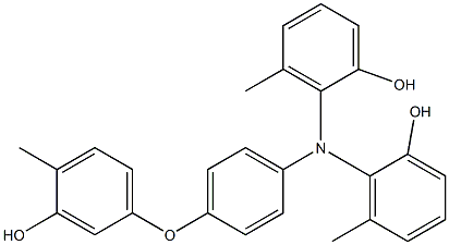 N,N-Bis(2-hydroxy-6-methylphenyl)-4-(3-hydroxy-4-methylphenoxy)benzenamine Struktur