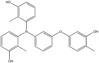 N,N-Bis(3-hydroxy-2-methylphenyl)-3-(3-hydroxy-4-methylphenoxy)benzenamine Struktur