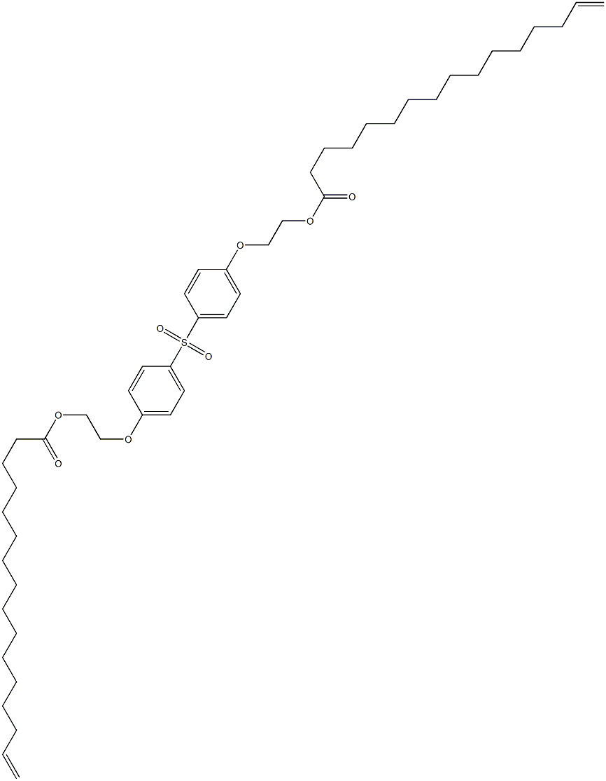 Bis[4-[2-(15-hexadecenoyloxy)ethoxy]phenyl] sulfone Struktur