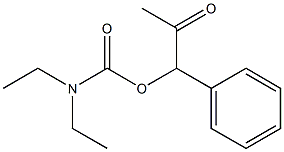 N,N-Diethylcarbamic acid 2-oxo-1-phenylpropyl ester Struktur