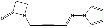 1-(4-Pyrrolizino-2-butynyl)azetidin-2-one Struktur