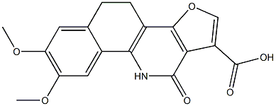 4,5,10,11-Tetrahydro-7,8-dimethoxy-11-oxobenzo[h]furo[3,2-c]quinoline-1-carboxylic acid Struktur