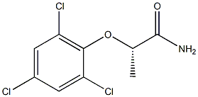 [S,(-)]-2-(2,4,6-Trichlorophenoxy)propionamide Struktur