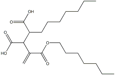 3-Butene-1,2,3-tricarboxylic acid 1,3-diheptyl ester Struktur