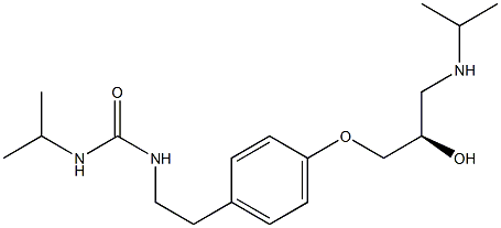 N-[2-[4-[(R)-2-Hydroxy-3-[(1-methylethyl)amino]propoxy]phenyl]ethyl]-N'-(1-methylethyl)urea Struktur