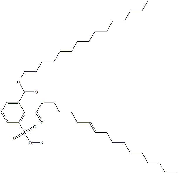 3-(Potassiosulfo)phthalic acid di(5-pentadecenyl) ester Struktur