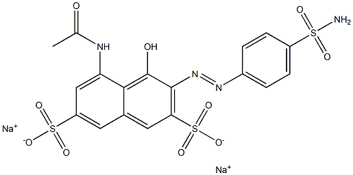 2-[(4-Sulfamoylphenyl)azo]-1-hydroxy-8-(acetylamino)-3,6-naphthalenedisulfonic acid disodium salt Struktur