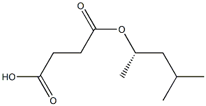 (+)-Succinic acid hydrogen 1-[(S)-4-methylpentane-2-yl] ester Struktur