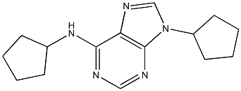 9-Cyclopentyl-6-(cyclopentylamino)-9H-purine Struktur