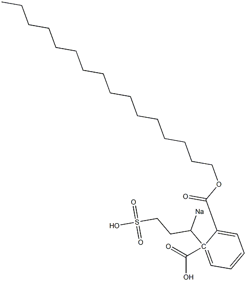 Phthalic acid 1-hexadecyl 2-(1-sodiosulfopropyl) ester Struktur