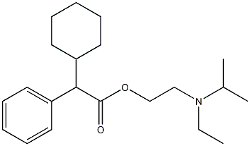 2-Cyclohexyl-2-phenylacetic acid 2-(methyldiethylaminio)ethyl ester Struktur