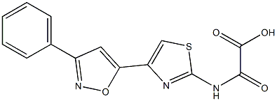 N-[4-[3-Phenyl-5-isoxazolyl]-2-thiazolyl]oxamidic acid Struktur