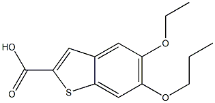 5-Ethoxy-6-propoxybenzo[b]thiophene-2-carboxylic acid Struktur