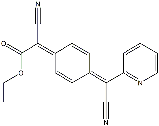 2-Cyano-2-[4-[(2-pyridinyl)cyanomethylene]-2,5-cyclohexadien-1-ylidene]acetic acid ethyl ester Struktur