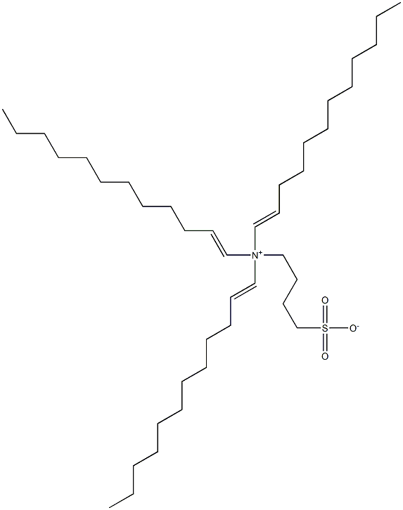 N,N-Di(1-dodecenyl)-N-(4-sulfonatobutyl)-1-dodecen-1-aminium Struktur