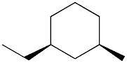 cis-3-Ethyl-1-methylcyclohexane Struktur