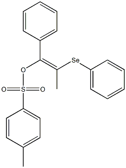 p-Toluenesulfonic acid (E)-1-phenyl-2-(phenylseleno)-1-propenyl ester Struktur