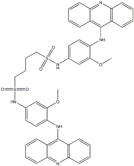 N,N'-Bis[4-(9-acridinylamino)-3-methoxyphenyl]-1,4-butanedisulfonamide Struktur