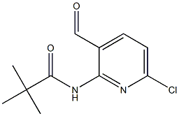 2-(Pivaloylamino)-6-chloropyridine-3-carbaldehyde Struktur