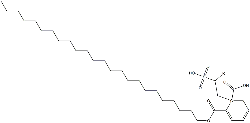 Phthalic acid 1-tetracosyl 2-(2-potassiosulfoethyl) ester Struktur