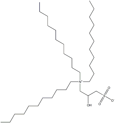 N,N-Diundecyl-N-(2-hydroxy-3-sulfonatopropyl)-1-undecanaminium Struktur