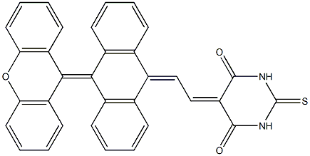 5-[2-[10-(9H-Xanthen-9-ylidene)anthracen-9-ylidene]ethylidene]-1,2-dihydro-2-thioxopyrimidine-4,6(3H,5H)-dione Struktur