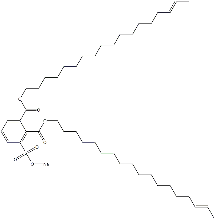 3-(Sodiosulfo)phthalic acid di(16-octadecenyl) ester Struktur