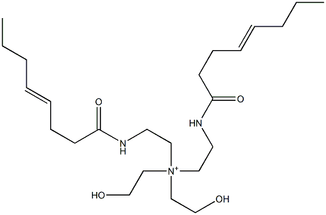 N,N-Bis(2-hydroxyethyl)-2-(4-octenoylamino)-N-[2-(4-octenoylamino)ethyl]ethanaminium Struktur