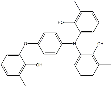 N,N-Bis(2-hydroxy-3-methylphenyl)-4-(2-hydroxy-3-methylphenoxy)benzenamine Struktur