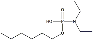 N,N-Diethylamidophosphoric acid hydrogen hexyl ester Struktur