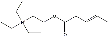 N,N,N-Triethyl-2-(3-pentenoyloxy)ethanaminium Struktur