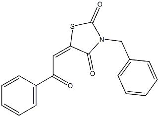 Dihydro-3-benzyl-5-[(benzoyl)methylene]thiazole-2,4-dione Struktur