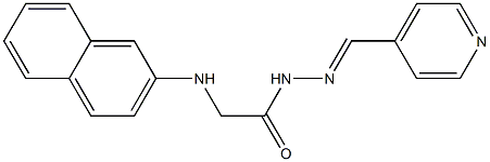 N'-[(Pyridin-4-yl)methylene]-2-(2-naphtylamino)acetic acid hydrazide Struktur