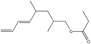 Propionic acid 2,4-dimethyl-5,7-octadienyl ester Struktur