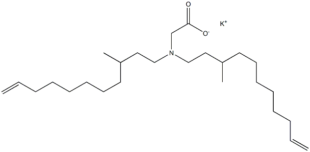 N,N-Bis(3-methyl-10-undecenyl)aminoacetic acid potassium salt Struktur