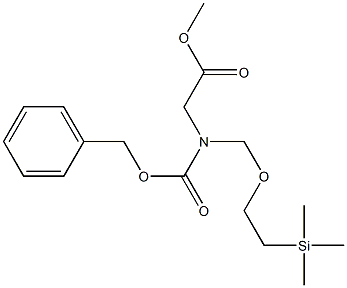 [N-Benzyloxycarbonyl-N-[2-(trimethylsilyl)ethoxymethyl]amino]acetic acid methyl ester Struktur