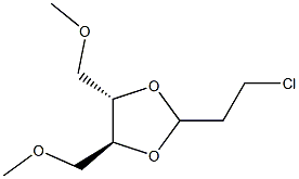 (4S,5S)-2-(2-Chloroethyl)-4,5-bis(methoxymethyl)-1,3-dioxolane Struktur