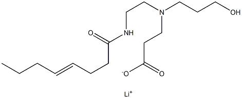 3-[N-(3-Hydroxypropyl)-N-[2-(4-octenoylamino)ethyl]amino]propionic acid lithium salt Struktur