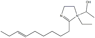 1-Ethyl-1-(1-hydroxyethyl)-2-(6-nonenyl)-2-imidazoline-1-ium Struktur