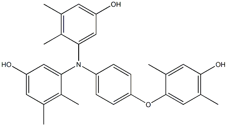 N,N-Bis(5-hydroxy-2,3-dimethylphenyl)-4-(4-hydroxy-2,5-dimethylphenoxy)benzenamine Struktur