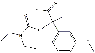 N,N-Diethylcarbamic acid 1-methyl-1-(m-methoxyphenyl)-2-oxopropyl ester Struktur