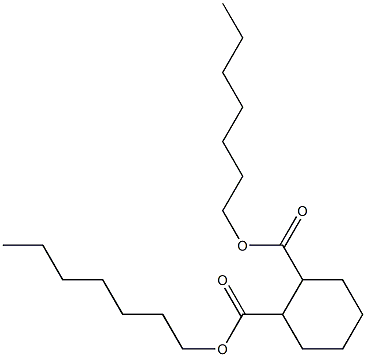 1,2-Cyclohexanedicarboxylic acid diheptyl ester Struktur