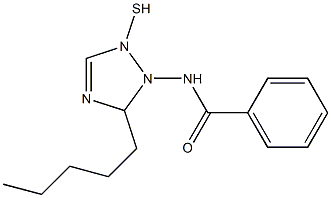 2,3-Dihydro-2-benzoylamino-3-pentyl-1H-1,2,4-triazole-1-thiol Struktur