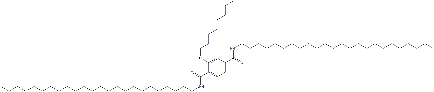 2-(Octyloxy)-N,N'-ditetracosylterephthalamide Struktur