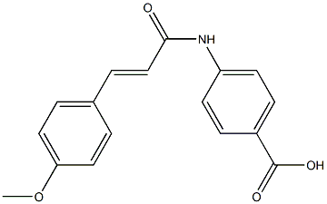 4-[[3-(4-Methoxyphenyl)-1-oxo-2-propenyl]amino]benzoic acid Struktur