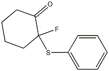 2-Phenylthio-2-fluorocyclohexanone Struktur