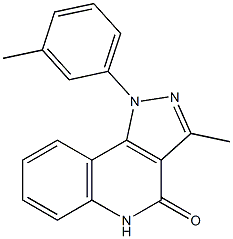 1-(3-Methylphenyl)-3-methyl-1H-pyrazolo[4,3-c]quinolin-4(5H)-one Struktur