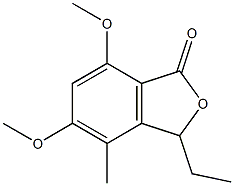 3-Ethyl-4-methyl-5-methoxy-7-methoxyphthalide Struktur